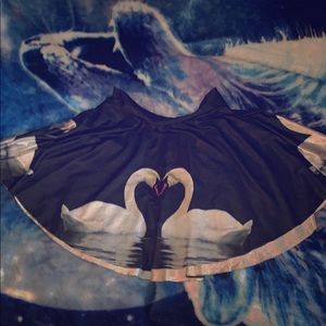 Cute Swan Mini Skirt